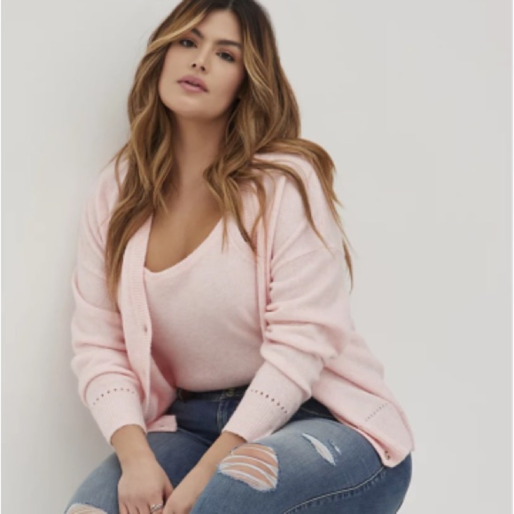 Torrid Blush Pink Women's Cardigan and Cami